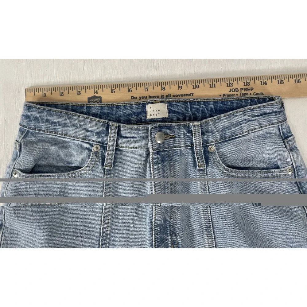a new day barrel jeans blue denim cropped Women's Size 6 28R Soft Stretch FP - Picture 6 of 16
